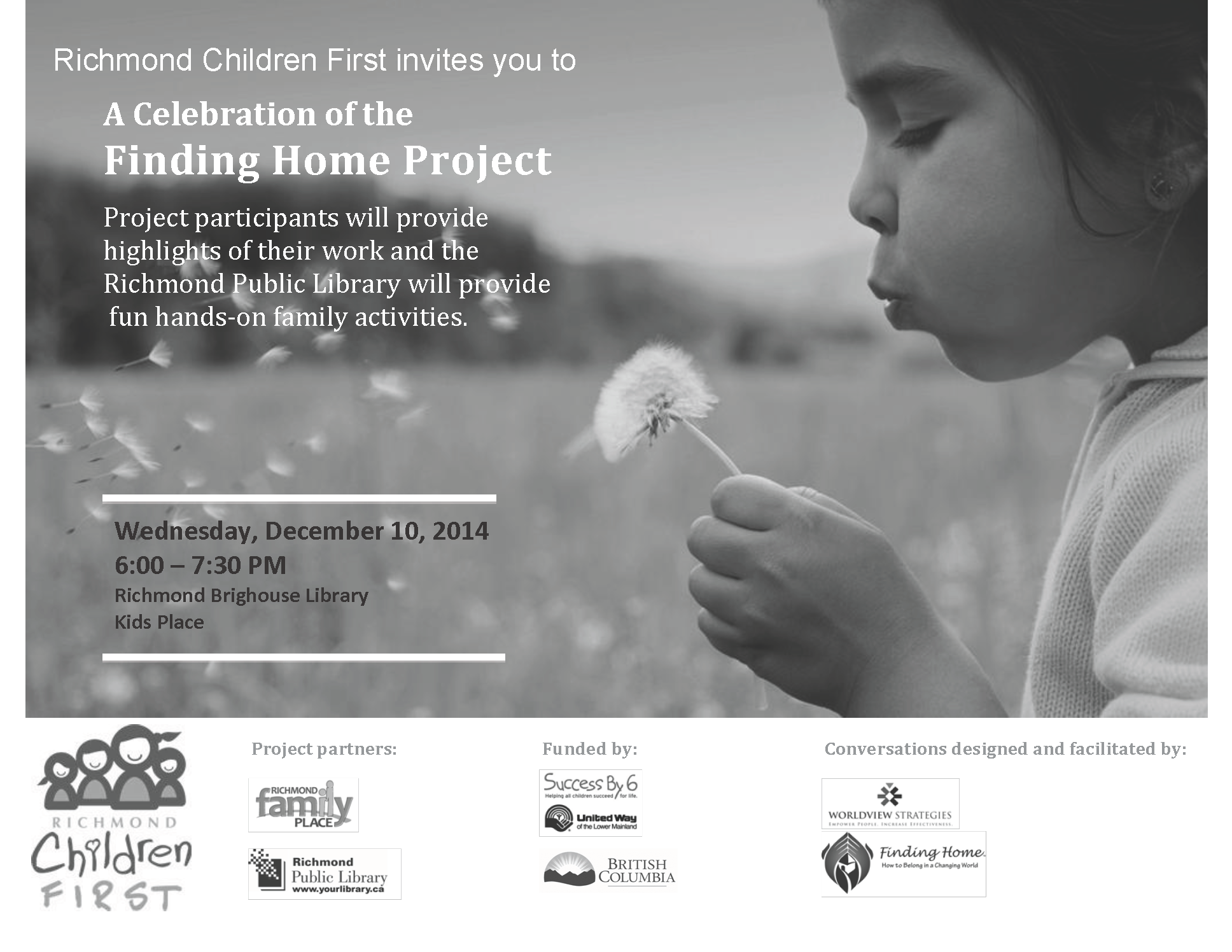 Richmond Children First Finding Home Project poster