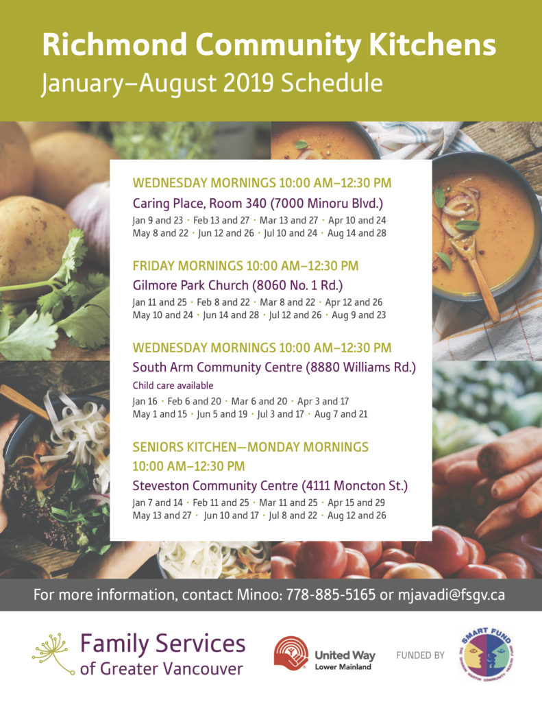 richmond community kitchen family services of greater vancouver