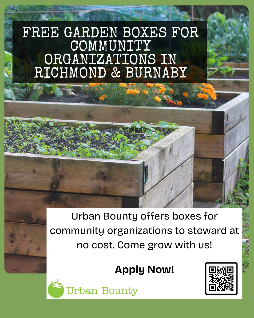 urban bounty april garden work parties poster