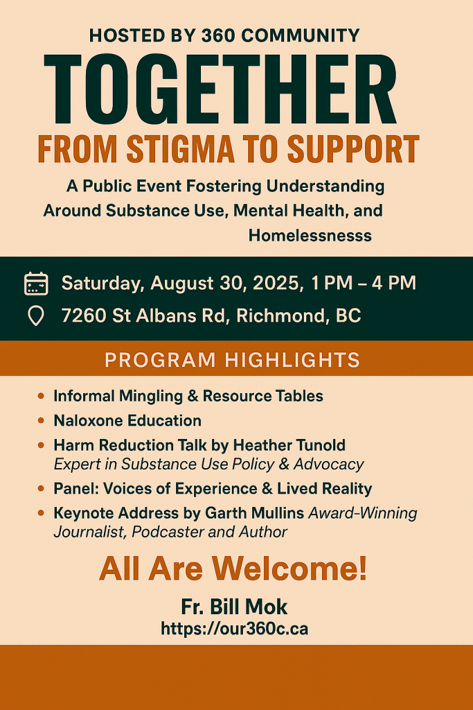 360 community together from stigma to support poster